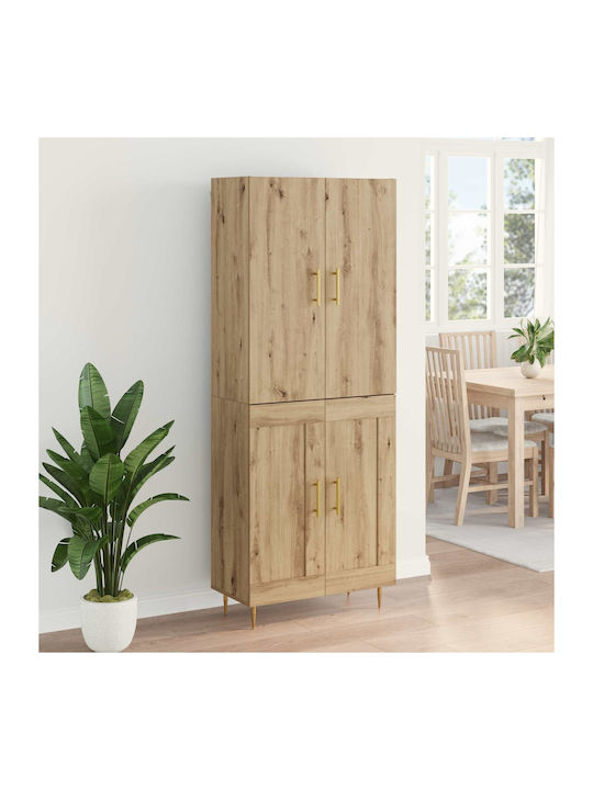 Βιβλιοθήκη Artisan Oak 69.5x34x180εκ.