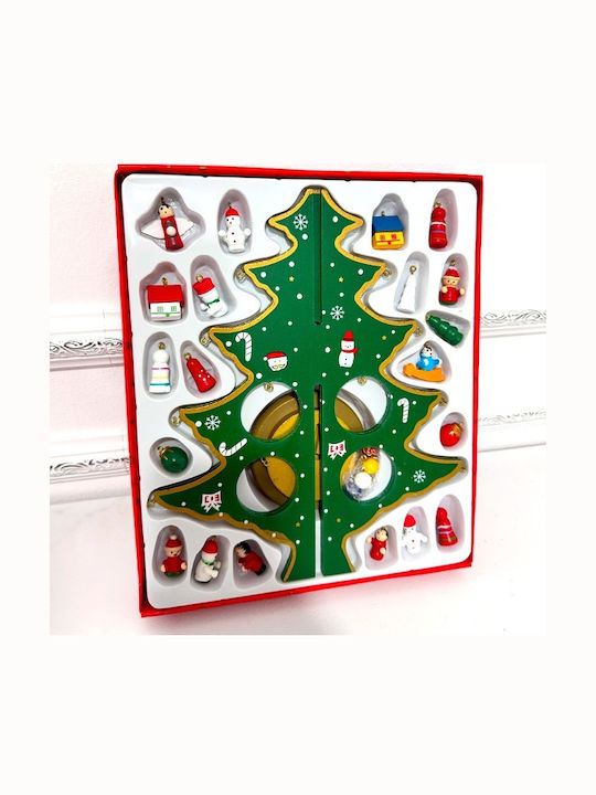Decoratiune De Crăciun DIY Miniatură Brad De Crăciun Globuri 25 X 20 Cm Verde
