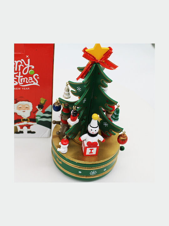 Weihnachtsdekorationen mit Bäumen Musikdose Karussell Typ Kleiner Weihnachtsbaum Fiktive Charaktere Grünes