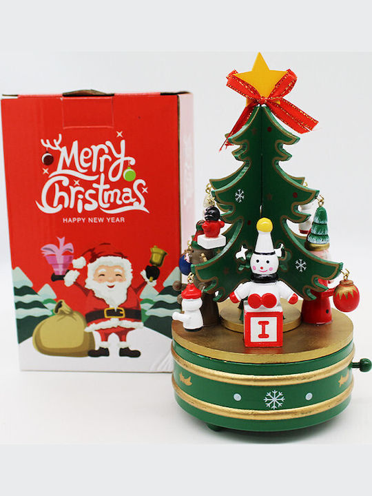 Weihnachtsdekorationen mit Bäumen Musikdose Karussell Typ Kleiner Weihnachtsbaum Fiktive Charaktere Grünes