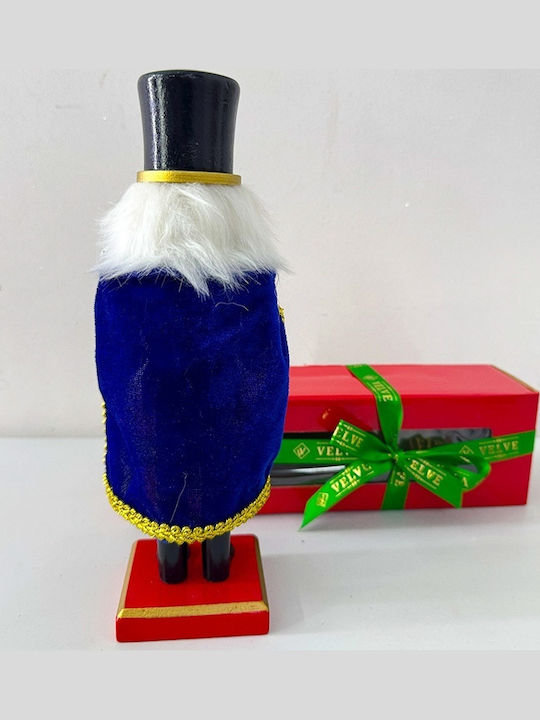 Velve Nutcracker de Crăciun Lemn Albastru