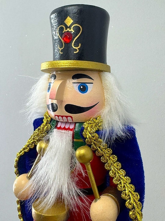 Velve Nutcracker de Crăciun Lemn Albastru