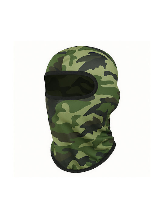 Fixato Balaclava Camuflaj Unisex Protecție UV Material Elastic Respirabil Mărime Unică Verde Pădure