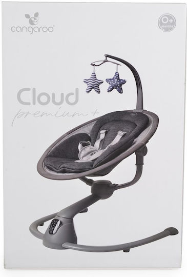 Cangaroo Ηλεκτρικό Relax Μωρού Κούνια με Μουσική Light Grey για Παιδί έως 9kg