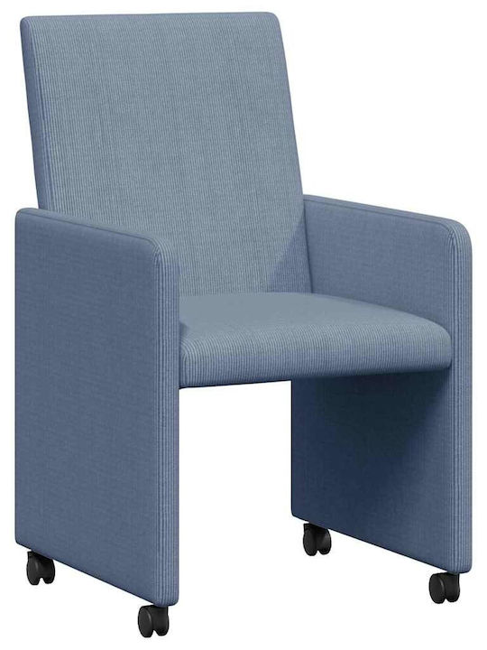 Scaun de exterior Metalic Albastru 2buc 57x66x94cm