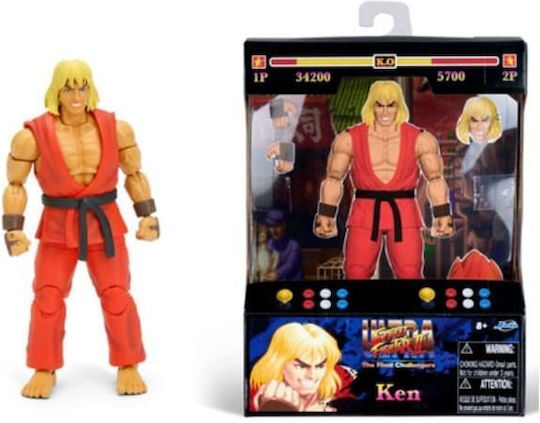 Jada Toys Ultra Street Fighter: Street Fighter Ii Ken Action Figure height 15cm at Scale 1:12