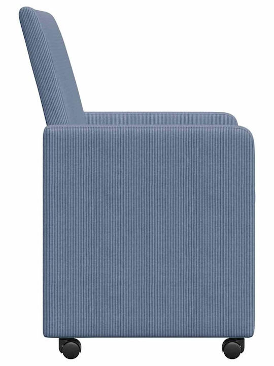 Scaun de exterior Metalic Albastru 2buc 57x66x94cm