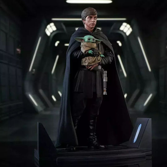 Enarxis Star Wars Mandalorian Luke Skywalker & Grogu Figurine Gentle Giant The Mandalorian Figure Height 25cm Scale 1:7
