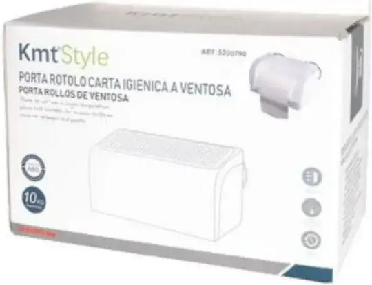 KMT Style Επιτοίχια Χαρτοθήκη με Βεντούζα Λευκή