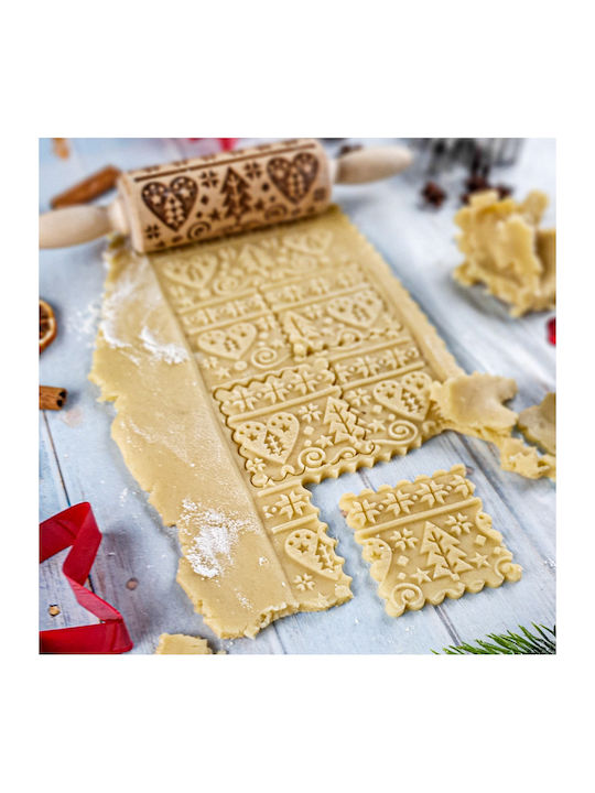FunnyBaker Коледна Дървена Ролка