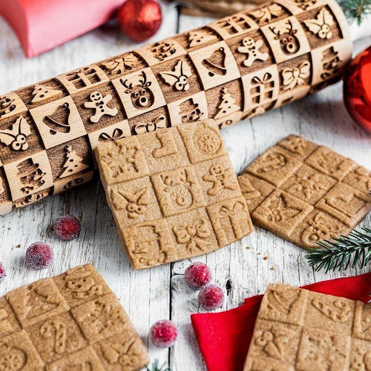 FunnyBaker Role De Crăciun Din Lemn Moș Crăciun