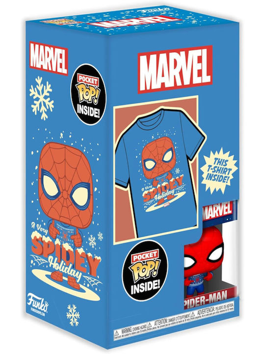 Funko Pop! Tees Marvel: Marvel - Holiday Spiderman
