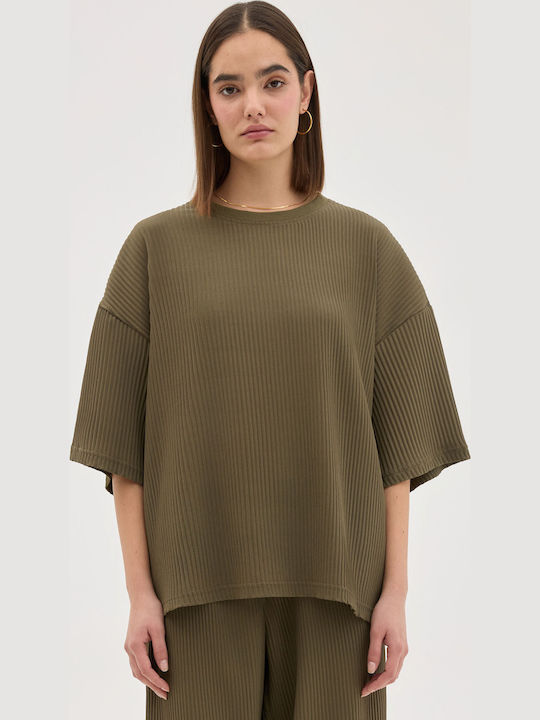 Men's Short Sleeve Khaki Blouse