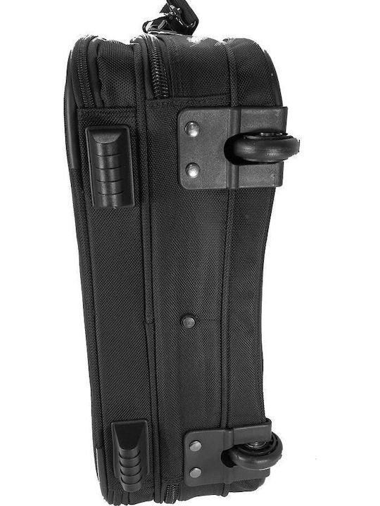 Bartuggi 008-304 Valiză De Călătorie De Cabină Dură Neagră Cu 2 Roți Înălțime 41 Cm