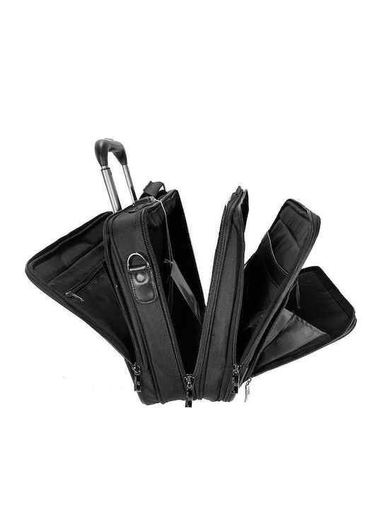 Bartuggi 008-304 Valiză De Călătorie De Cabină Dură Neagră Cu 2 Roți Înălțime 41 Cm