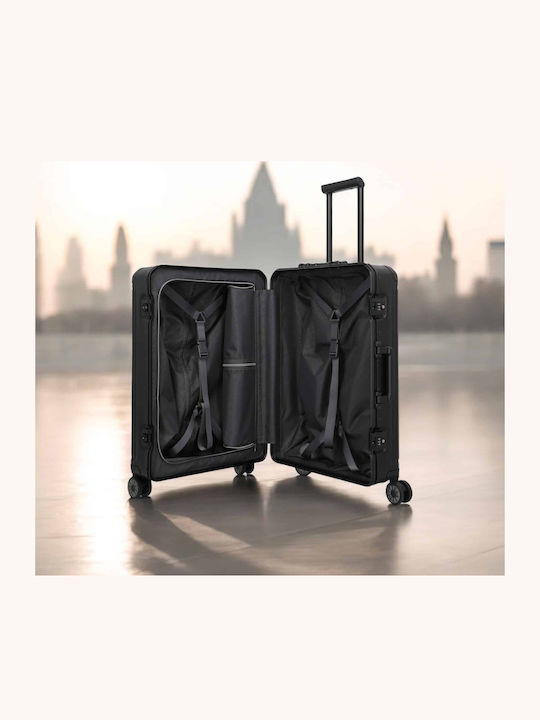 Travelite Next Μεσαία Βαλίτσα Ταξιδίου Σκληρή Μαύρη με 4 Ρόδες Ύψους 67εκ.