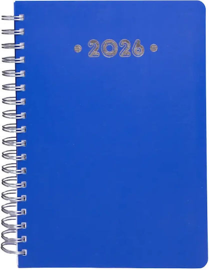 Globe Daily Spiral Diary P.p 2026 Ocean Blue 10x14 0411