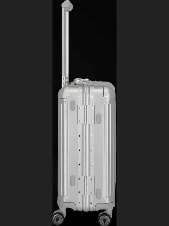 Travelite Travel Suitcase Cabin Hard Silver with 4 Wheels Height 55cm