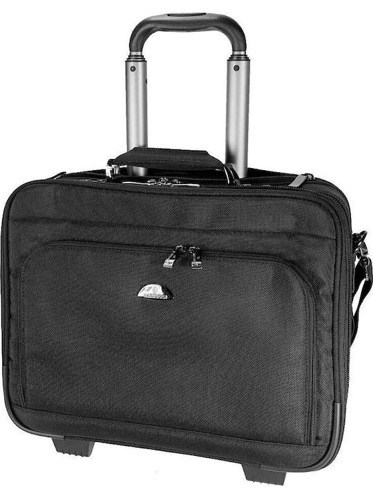 Bartuggi 008-304 Valiză De Călătorie De Cabină Dură Neagră Cu 2 Roți Înălțime 41 Cm