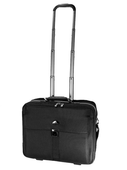 Bartuggi 008-301 Cabin Hard Black Suitcase With 2 Wheels Height 47cm