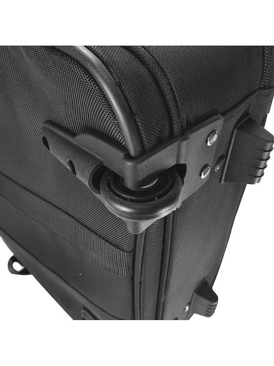 Bartuggi 008-301 Cabin Hard Black Suitcase With 2 Wheels Height 47cm