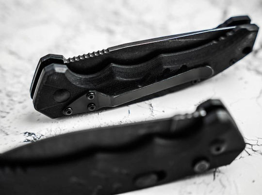 Boker Plus Intention II Dagger Automatic Black Knife with Sheath