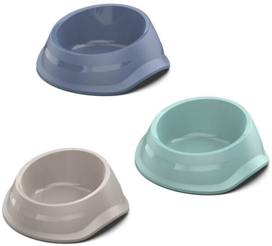 Georplast Kunststoff Schalen Futter & Wasser für Hund & Katze 660ml in Hellblau Farbe