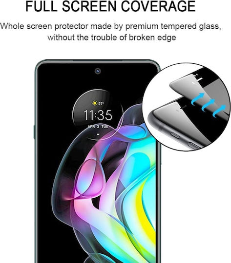Full Glue Full Face Tempered Glass Black (Motorola Edge 20 Lite 5G)