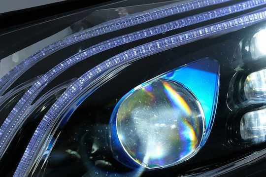 Front Lights Set Mercedes-Benz C-Class W205 14-20 Upgrade to Maybach Full Led DRL Black Motor Carner