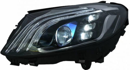 Front Lights Set Mercedes-Benz C-Class W205 14-20 Upgrade to Maybach Full Led DRL Black Motor Carner