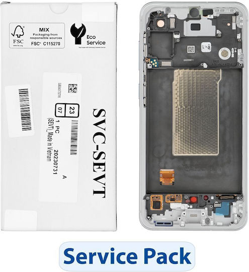 Samsung Οθόνη mit Touch-Mechanismus und Rahmen für Samsung Galaxy A56 5G A566 (Gray)