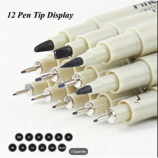 Vârfuri Markere de Desen Set 12buc