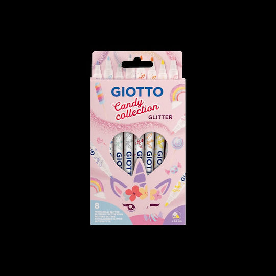 Giotto Candy Collection Sclipici Markere de Desen Set 8buc