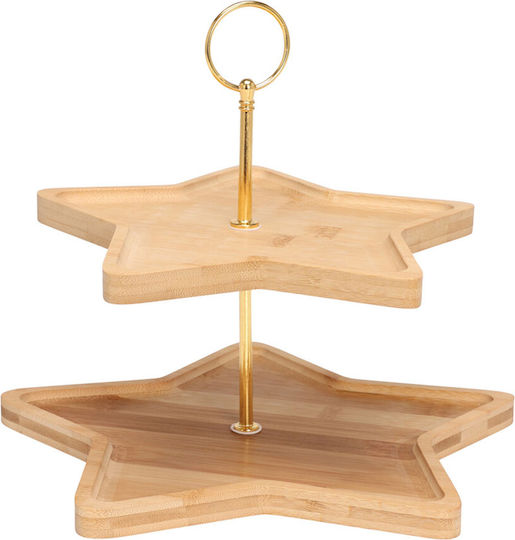 JK Home Decoration Weihnachtliche Teller Holz Beige L27xB27cm.