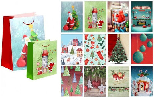 Paper Christmas Gift Bag for Gift 26x12.7x32.4cm Various Designs