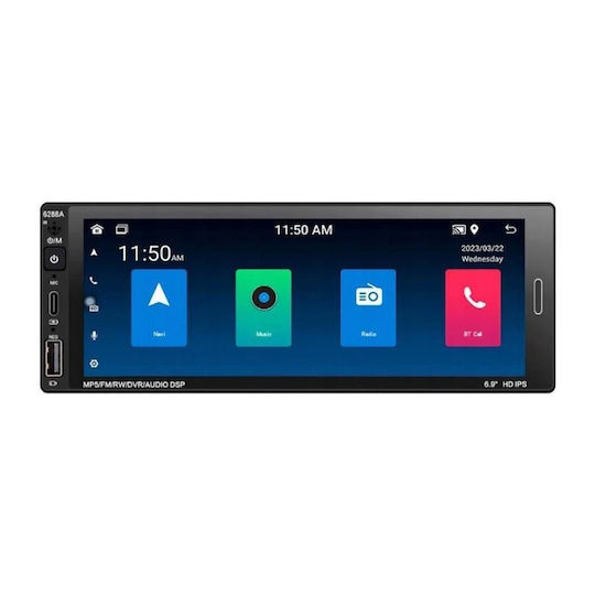 PerVoi Ραδιόφωνο Αυτοκινήτου 1 DIN (Bluetooth/USB)