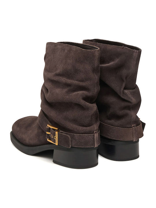 Logo Stiefeletten Damen Braun