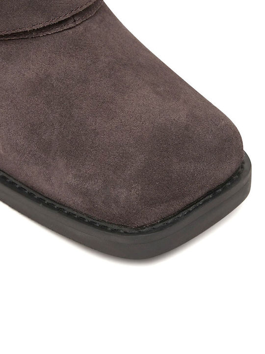 Logo Stiefeletten Damen Braun