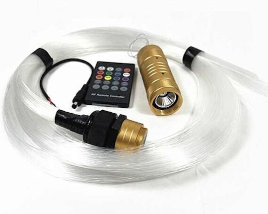 Idealstore Fiber Optic Kit Led Rgb Ceiling Installed Remote Control 0.75mm 200 Strands 3 Meters 12v Voltage Wireless Control Bluetooth Ios Android App