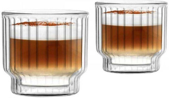 Vialli Design Set Gläser Kaffee/Freddo aus Glas 260ml 2Stück