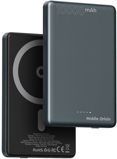 Mobile Origin PB1 MagSafe Power Bank 10000mAh 20W με Θύρα USB-C Power Delivery Μαύρο