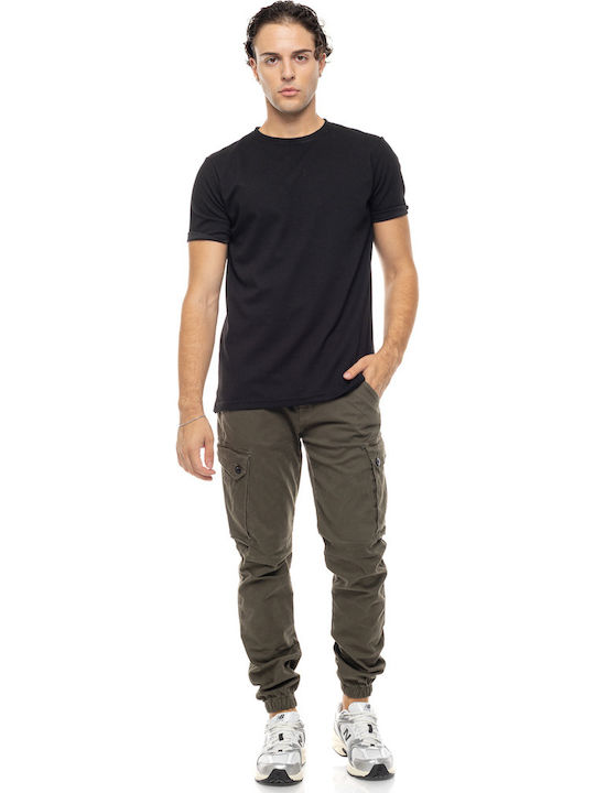 Men's Trousers Elastic Dark Olive