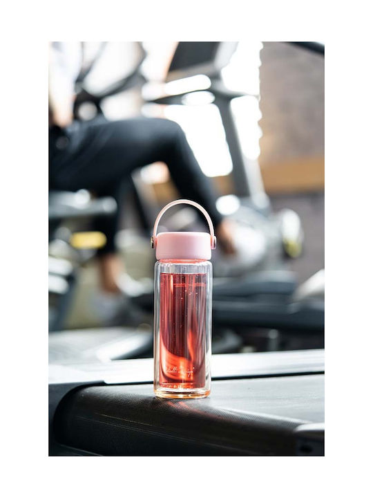 Vialli Design Water Bottle 350ml Pink