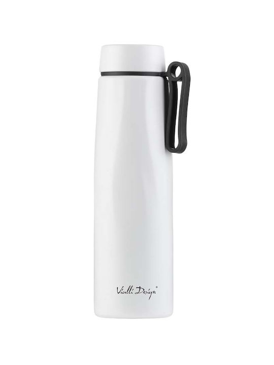 Vialli Design Water Bottle Plastic 500ml White