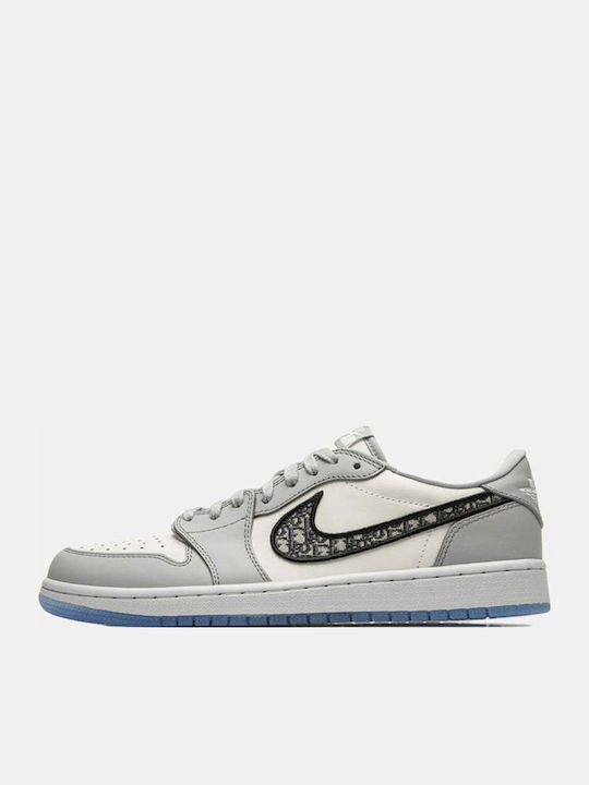 Air  1 Retro Low Dior Herren Sneakers Grey / Black / Sail
