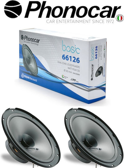 Phonocar Σετ Ηχεία Αυτοκινήτου 6.5" με 25W RMS (Dual Cone)