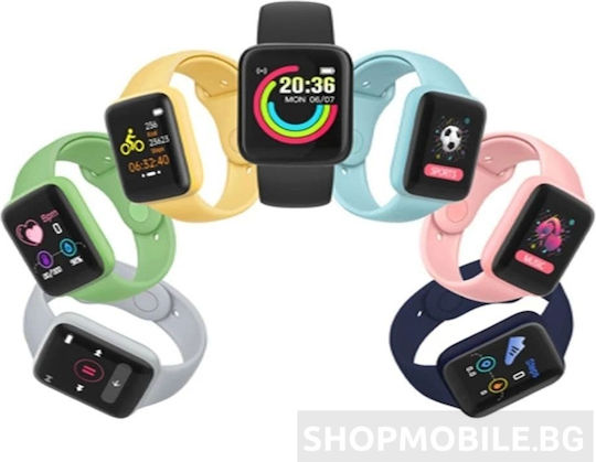 Y68 Smartwatch with Heart Rate Monitor (White)