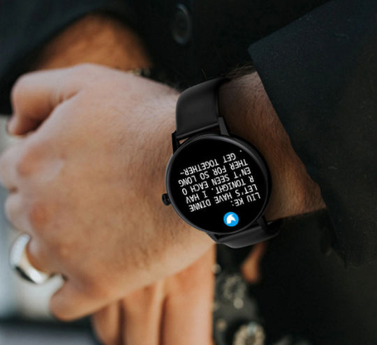 Xoxo Idealstore Brățară Fitness Smartwatch Ecran Tactil Complet Ips Apeluri Bluetooth Notificări Monitorizare Ritm Cardiac Oxigen în Sânge Somn Muzică Ip67 Multi-sport Asistent Vocal Android-ios Baterie de Lungă Durată Ediția Neagră