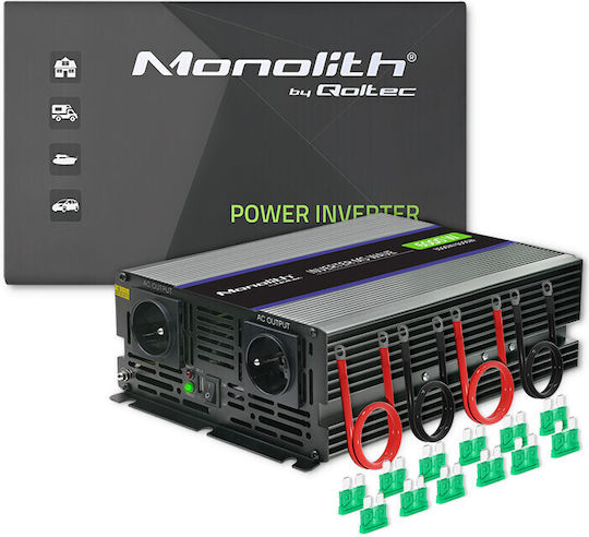 Qoltec Invertor Auto Modificat Sine Wave 6000W pentru Convertirea 12V DC în 230V AC