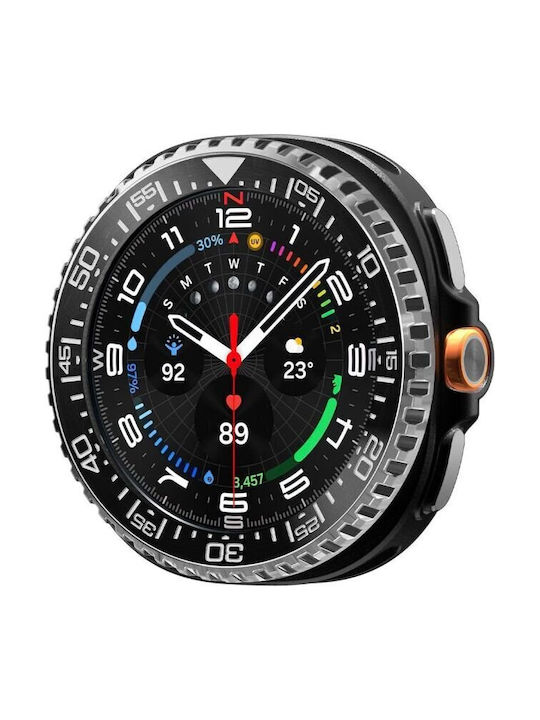 Spigen Tune Pro Diver Bezel Protector in Black color for SAMSUNG GALAXY WATCH 8 CLASSIC (46 MM)